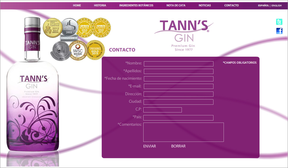 diseño y desarrollo web tanns gin